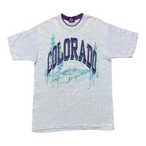 Vintage 1990s Colorado Nature Mountain T-Shirt Size Large Graphic USA Made